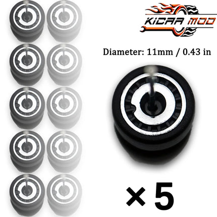 1/64 Model Wheels Rubber Slick Tires ABS Wheels for Hot Wheels  Tomica Mainline Diecast Model Car Refit Parts-Dia 11mm (5 Set)