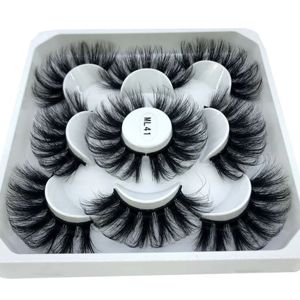 New 5 pairs 8-25mm natural 3D false eyelashes fake lashes makeup kit Mink Lashes extension mink eyelashes maquiagem