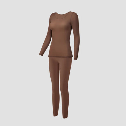 2 Pieces Women Thermal Underwear Trousers Suit Skin Care Clothes Autumn Clothes Seamless Thermo Clothing Top Tights