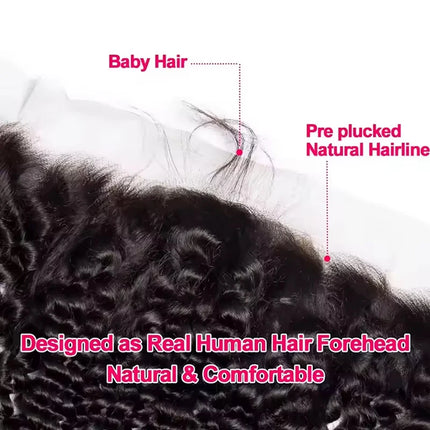 Kinky Curly 13X4 Lace Frontal Brazilian Virgin Human Hair Preplucked 4x4 Transparent Lace Closure Human Hair 150% Density