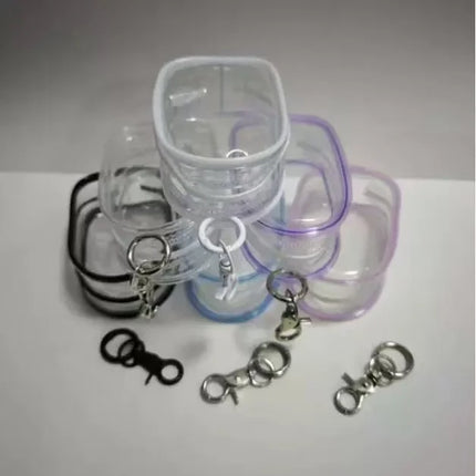 1pc Colorful Thicken Transparent PVC Mystery Box Keychain Jewelry Organizer Storage Cute Doll Bag Organization Dustproof Case