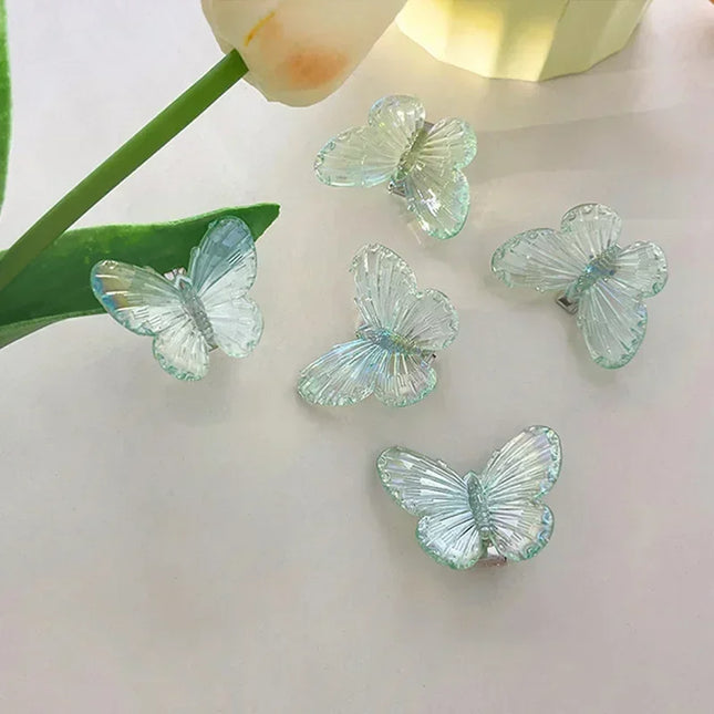 5pcs Korean Style Elegant Butterfly Hair Claw Cute Multicolor Hair Clip Claw Clamp Braid Hair Headwear Girls Accessories
