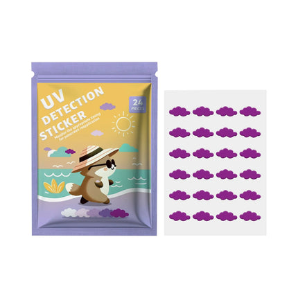 24pcs Uv Stickers Sun Patches,Outdoor UV Detection Stickers Protective Photochromic Patch Items for Summer & Beach Vacation