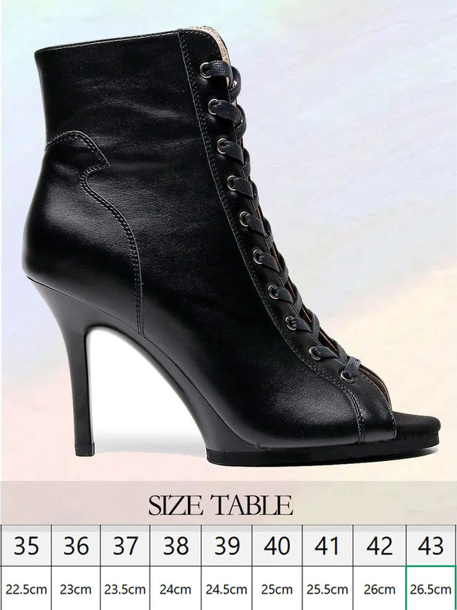 Women Black High Heels Trend  Stilettos Jazz Dance Woman Shoes Latin Dancing Street Sexy Stilettos Booties Plus Size