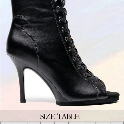 Women Black High Heels Trend  Stilettos Jazz Dance Woman Shoes Latin Dancing Street Sexy Stilettos Booties Plus Size