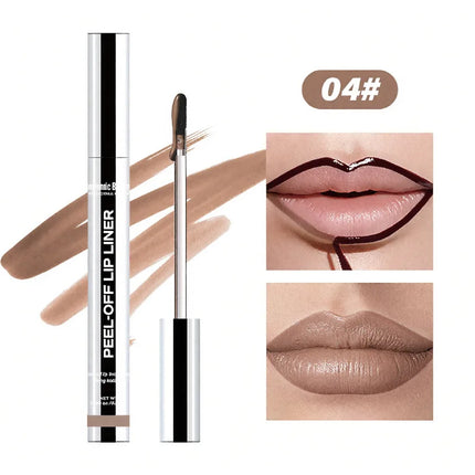 6 Color Peel Off Lip Liner Matte Waterproof Lip Gloss Long Lasting Transfer Proof Nourishing Formula for Comfortable Wear Beauty