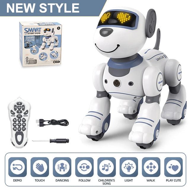 2.4G Wireless Remote Control Intelligent Robot Dog Multi-Function Programmable Stunt Remote Control Dog Electronic Pet Animals