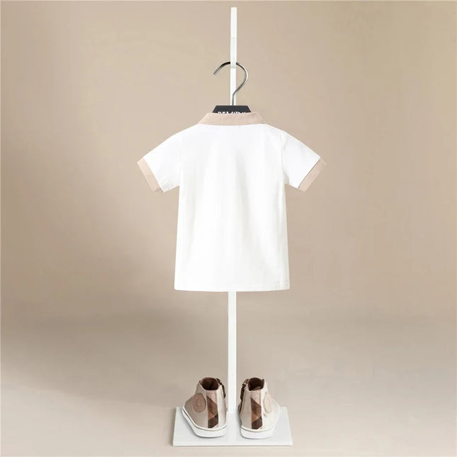 Short Sleeve Polo Shirts For Boys Summer Cotton Stripe Kids Polo Shirts Boys Teenager School Uniform Boy Clothes Age 1-9years