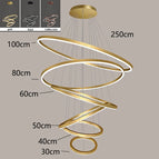 6 rings / Coffee color / APP with RC Dimmable