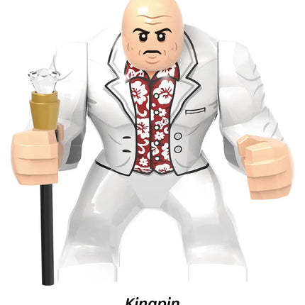 Building blocks, Marvel superheroes, assembled dolls, Spider Man, Iron Man, Venom, Shark, Deadpool, DIY gifts, children's toys