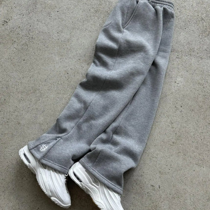 New Y2K Pants Personalized Pant Leg Zipper Embroidery Hip Hop Casual Joggers Men Pants Retro Straight Pants Tracksuit Streetwear