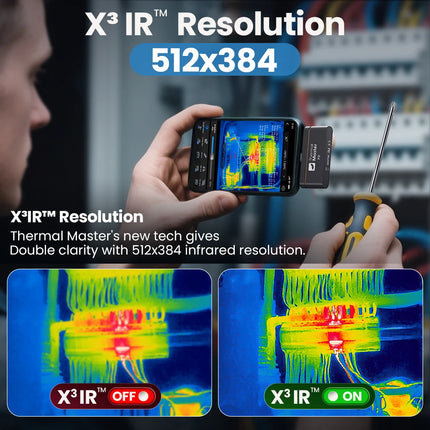 P3 Thermal Camera for Electronics Cell Phone Repair ios iPhone & Android Smartphone Macro Lens Thermal Imaging Camera 512*384