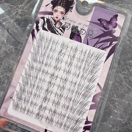 DIY Fluffy Cat eye false Eyelash extenstions individual cluster lashes Natural winged Style Daily Lash Korean Makeup accessories