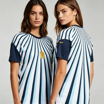 Argentina Soccer Mesh Jersey Football Fans Gift Top Men's Sports Quick Dry T Shirt Breathable Short Sleeve Unisex Oversized Tees