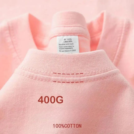 400g Cotton T Shirts Men Short Sleeved Heavyweight Summer Round Neck Loose Breathable Shirt for Men Women Basic Tee