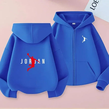 Children's Zipper Clothing Style Basketball Sweatshirt Fashion Idol star Coat Boys Girls 3-13 Yrs Hoodies Sports Casual Cardigan