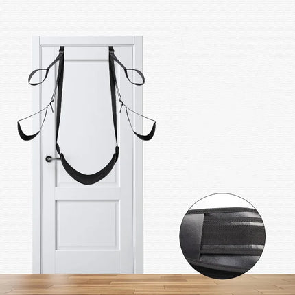 Black Hanging Door Sex Swing, No Need for Punching Adjustable Couple Flirting Swing with Plush Skin Inside Качели Для Взрослых18