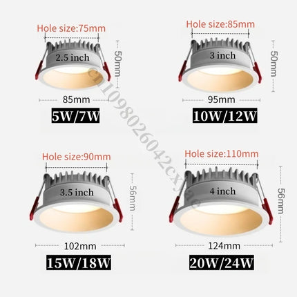Tuya smart LED downlight sky lantern embedded COB spot light Zigbee 3.0 ceiling light kitchen living room interior lighting bulb