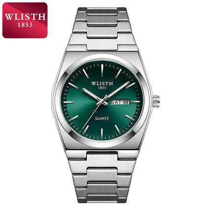Men's Quartz Watch Luxury Waterproof Luminous Date Week Stainless Steel Men's Watch Male Wristwatches