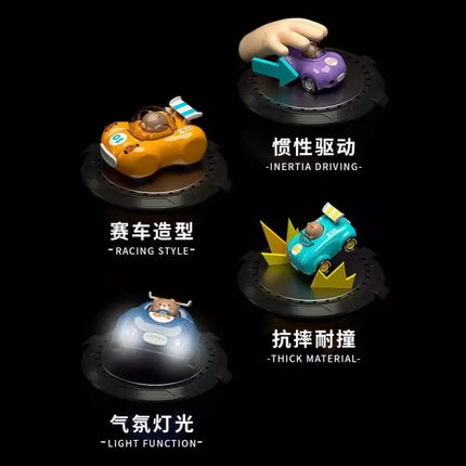 Children's inertia pull-back car lights, car boys and girls luminous sports car, baby baby 1--6 years old toy