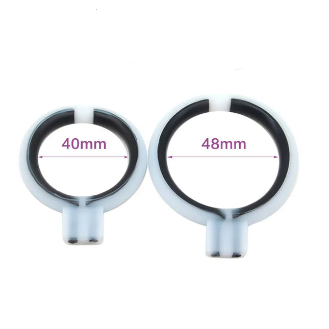Bi-Polar E-Stim Silicone Cock Rings Electrosex Gear TENS UNIT Men Electro Sex Toys