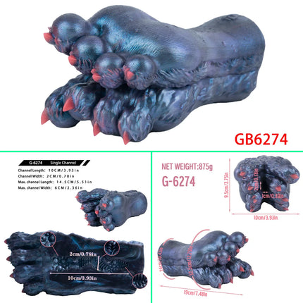 GEEBA Authentic Monster Foot Design Male Stroker Single Channel Skin‑Friendly Silicone Masturbator Pocket Onahole Adult Sex Toy