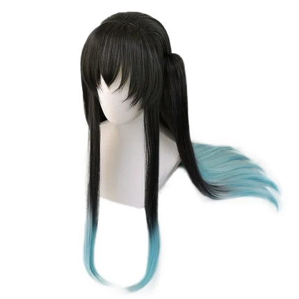 Anime Tokitou Muichirou Cosplay Wig Muichiro Tokito Wig Heat Resistant Synthetic Hair Wigs
