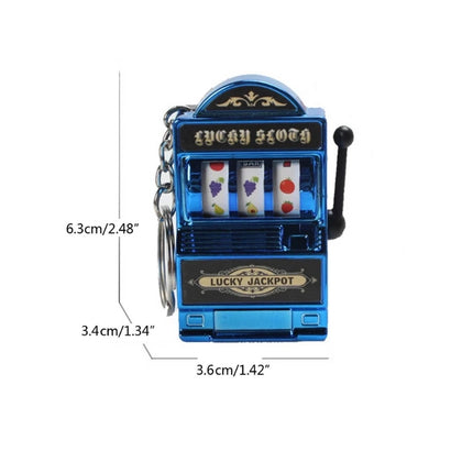 Mini Fruit Slot Machine Keychain Lucky Charm Jackpot Keychains Mini Casino Pendant Bag Charm Novelty Gifts for Kids Adults