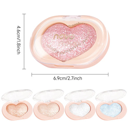 Single Color Eye & Face Highlighter - Glittery Pearl Finish, Shimmering & Brightening, Long-Lasting Radiant Contouring Makeup
