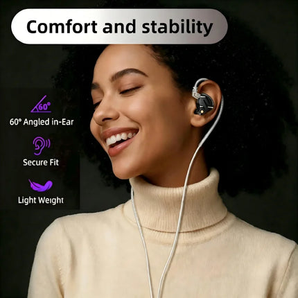 KZ ZS12 PRO 2 in Ear Monitor Headphones 5BA+1DD Hybrid Driver Earphones Gaming Musician Audiophile (Black without Microphone)