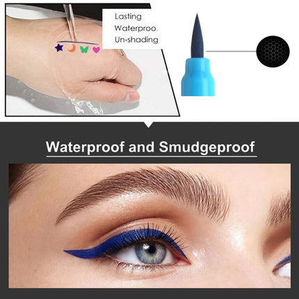 Dual-ended color eyeliner, pattern stamp, waterproof non-smudge, embellish the end of the eye eyeliner