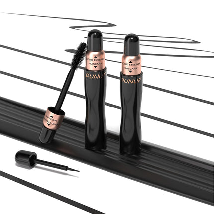 2-in-1 Double-ended Eyeliner Mascara | Matte Black Waterproof | Smudge-proof Quick-drying Ultra-fine | Volumizing Curling Y2K