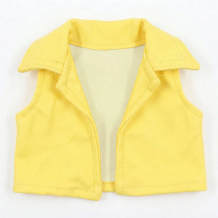 18-inch American Girl and 43cm new reborn doll accessories leather vest, perfect baby gift for our generation