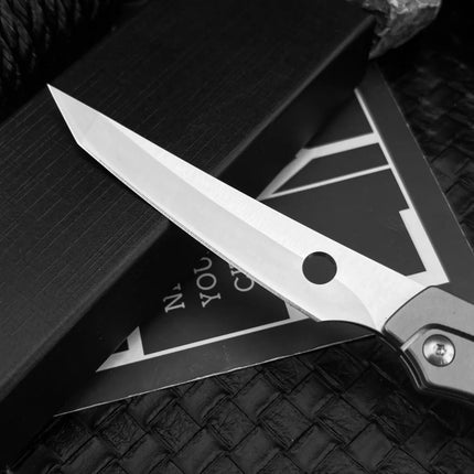 Newest C273 folding knife TC4 titanium alloy Handle D2 high carbon tool steel Blade Camping Hunting Pocket hand tools