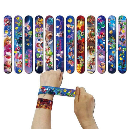 Super Mario Theme Birthday Party Supplies - Favors Gifts Stamps Bracelets Stickers Gift Bag Pinata Fillers Christmas Decoration