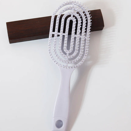 Relaxing Elastic Massage Comb Portable Hollow Comb Scalp Massage Brush Salon Styling Tool Oval Comb Special for real hair wigs