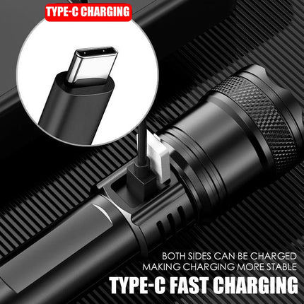 Ultra Bright LED Flashlight Rechargeable Aluminum Alloy Lamp with Clip Portable T6 Tactical Torch Outdoor Camping Hiking Cycling