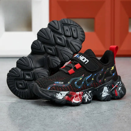2025 Hot Selling Autumn Breathable Mesh Childrens Sports Shoes Rebound Comfortable Running Shoes Campus Versatile Casual Shoes