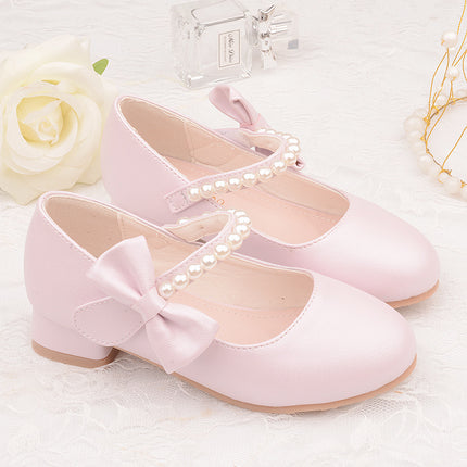 Zapatos Niña KidLeather Shoes 2024 Autumn New Girl High Heel Princess Shoes Bow Single Shoe Mary Jane Shoes Kid Shoe Girl Shoe