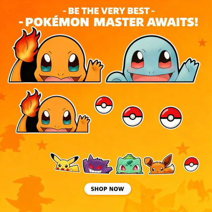 Pokemon Pikachu Gengar Eevee Squirtle Figure Creative Anime Car Stickers Decoration Cute Accessories Gifts For Friends