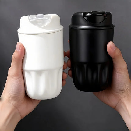 260ml Petal Coffee Tumbler, 316 Stainless Steel Vacuum Cup, Antibacterial & Wide Mouth, Double-Wall Thermos for Hot/Iced Drinks
