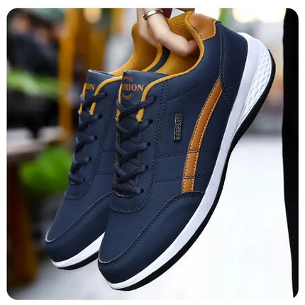 Men's Sneakers Sports Casual Shoes Leather Outdoor Men Walking Shoe Four Seasons Soft Bottom