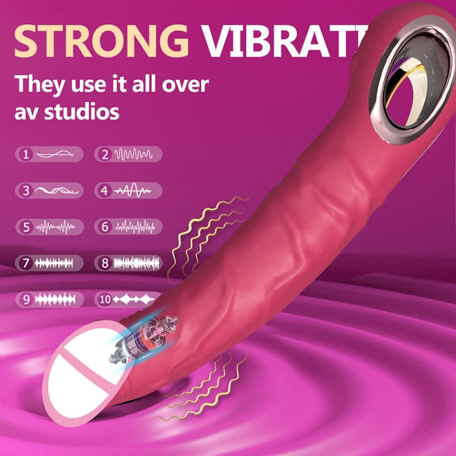Realistic Dildo Vibrator G Spot with Clitoral Stimulator Big Penis Anal Plug Adult Man Real Penis Sex Toys for Women 10 Modes