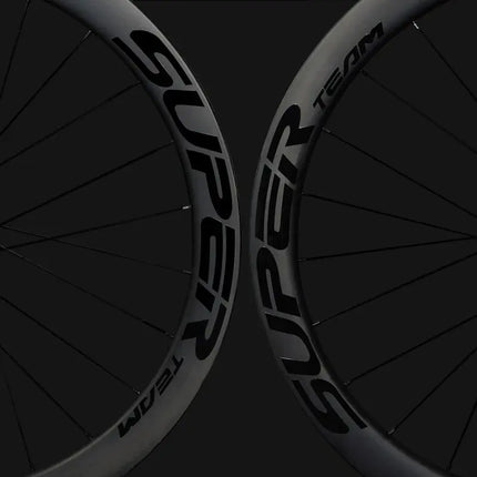 SUPERTEAM 700C Disc Brake Carbon Wheels Center Lock Road Bicycle Wheels UCI Proved Rim HG/XDR Hub