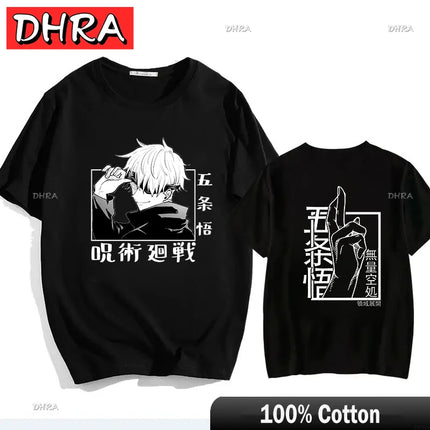 Japanese Jujutsu Kaisen Gojo Anime T-shirt Unisex Manga Gojo Satoru Graphic T Shirts Short Sleeve Tee Y2k T-shirts Cool Tops