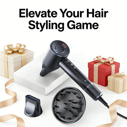 Low Noise High Speed Hair Dryer 4 Heat 3 Speed Settings Lightweight Portable Ionic Blow Dryer with Diffuser for Women Men
