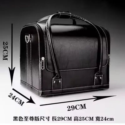 Close-Up Leather Magic Bag – Professional Magician Carrying Case for Stage & Street Magic, Illusion Props, Mentalism Accessories