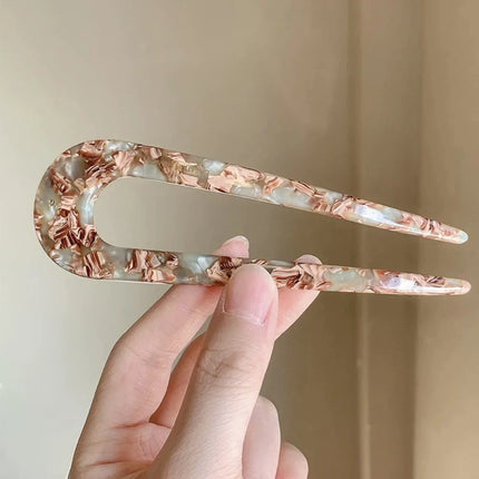 1 piece U-shaped hairpin and hair stick, Chinese hair stick Ins, retro and simple hair stick, hair accessory, comb tool