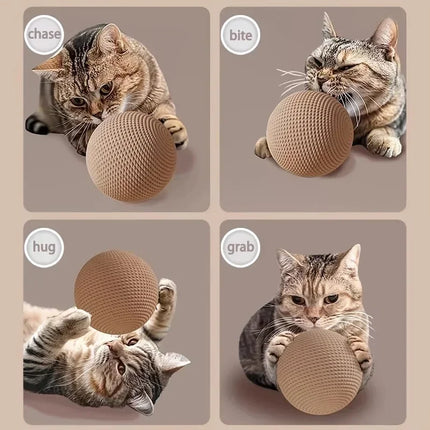 Large Sisal Cat Ball Toy, Interactive Self-Amusing Scratcher, Chew & Teeth Cleaning Toy for Kittens, Indoor Cats