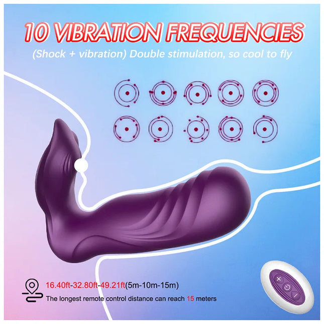 App Remote Telescopic Wearable Vibrator 10 Vibrating Thrusting G Spot Dildo with Liquid Silicone Vaginal Massage Adult Sex Toys